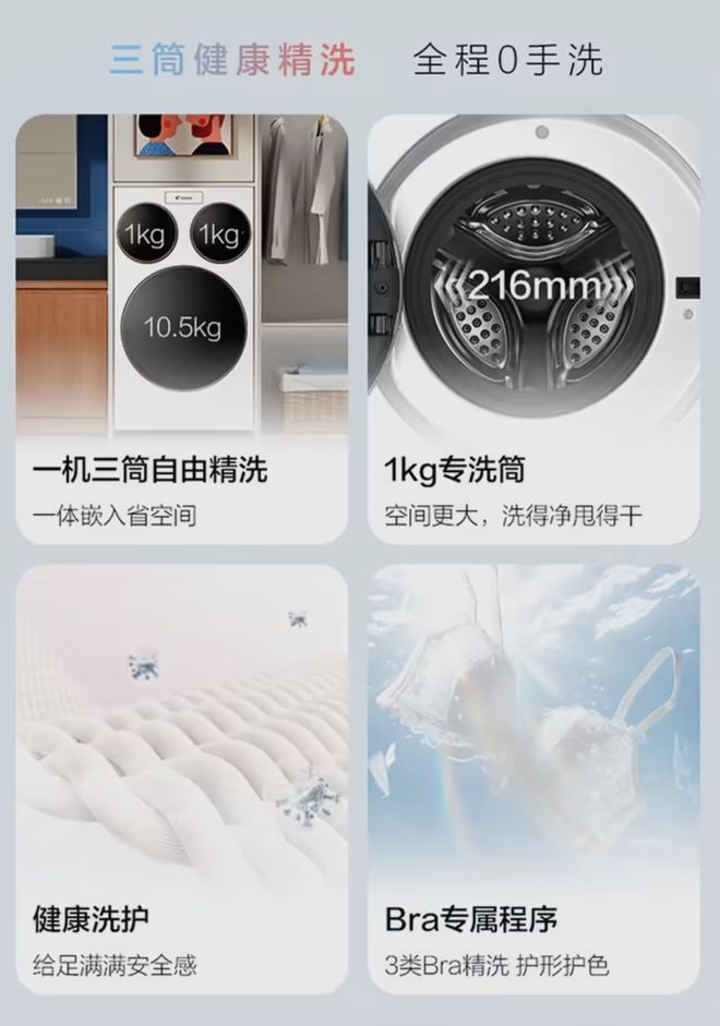 机”衣服袜子内裤可以分开洗！海尔推出“全